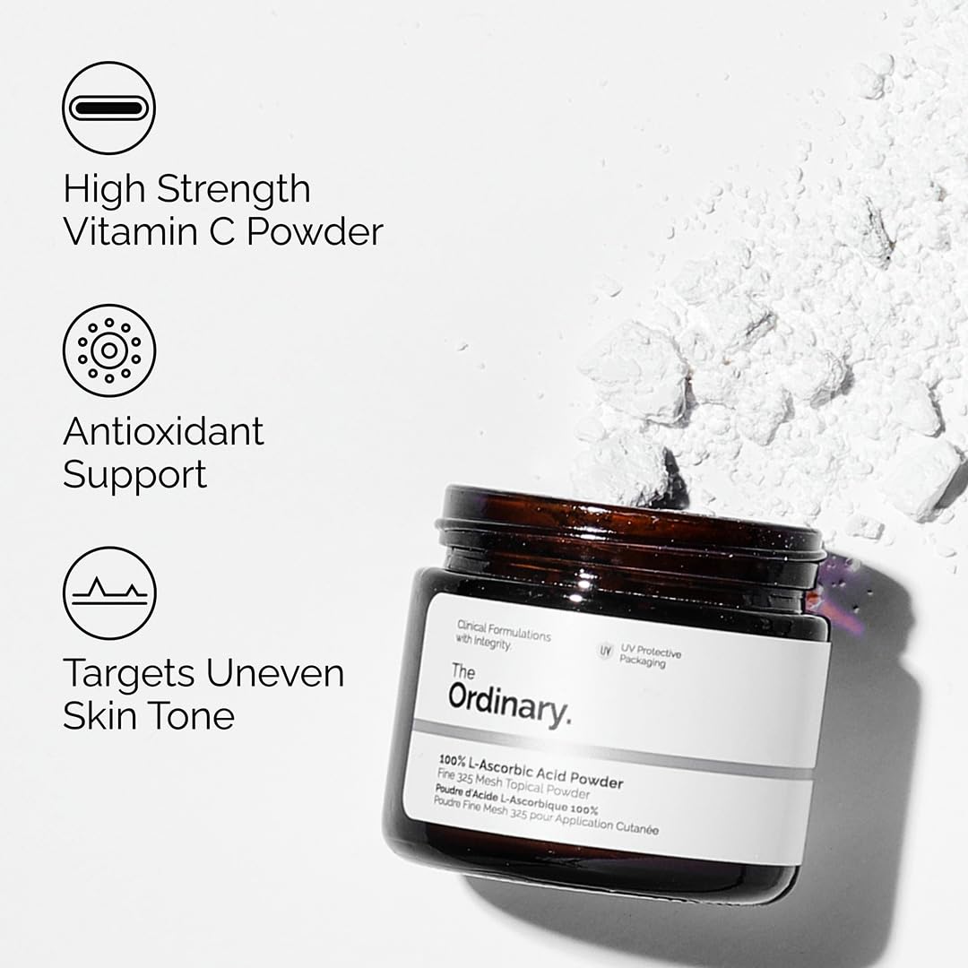 パック・フェイスマスク The Ordinary 100% L-Ascorbic Acid Powder 100% L-Ascorbic Acid Powder : Amazon.com.br: Saúde e Bem-Estar